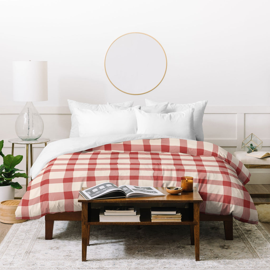 Mirimo Organic Gingham Red Duvet Cover