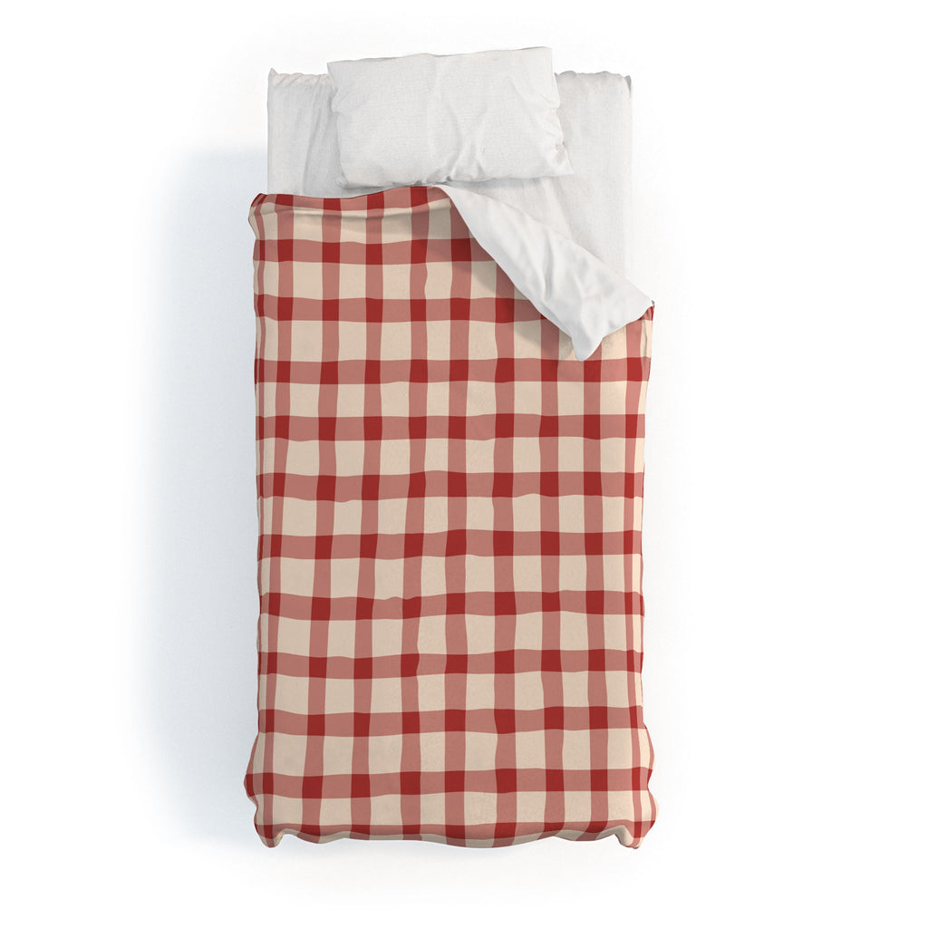 Mirimo Organic Gingham Red Duvet Cover