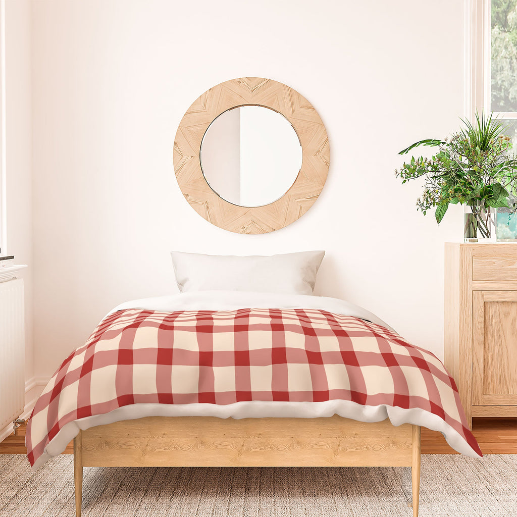 Mirimo Organic Gingham Red Duvet Cover