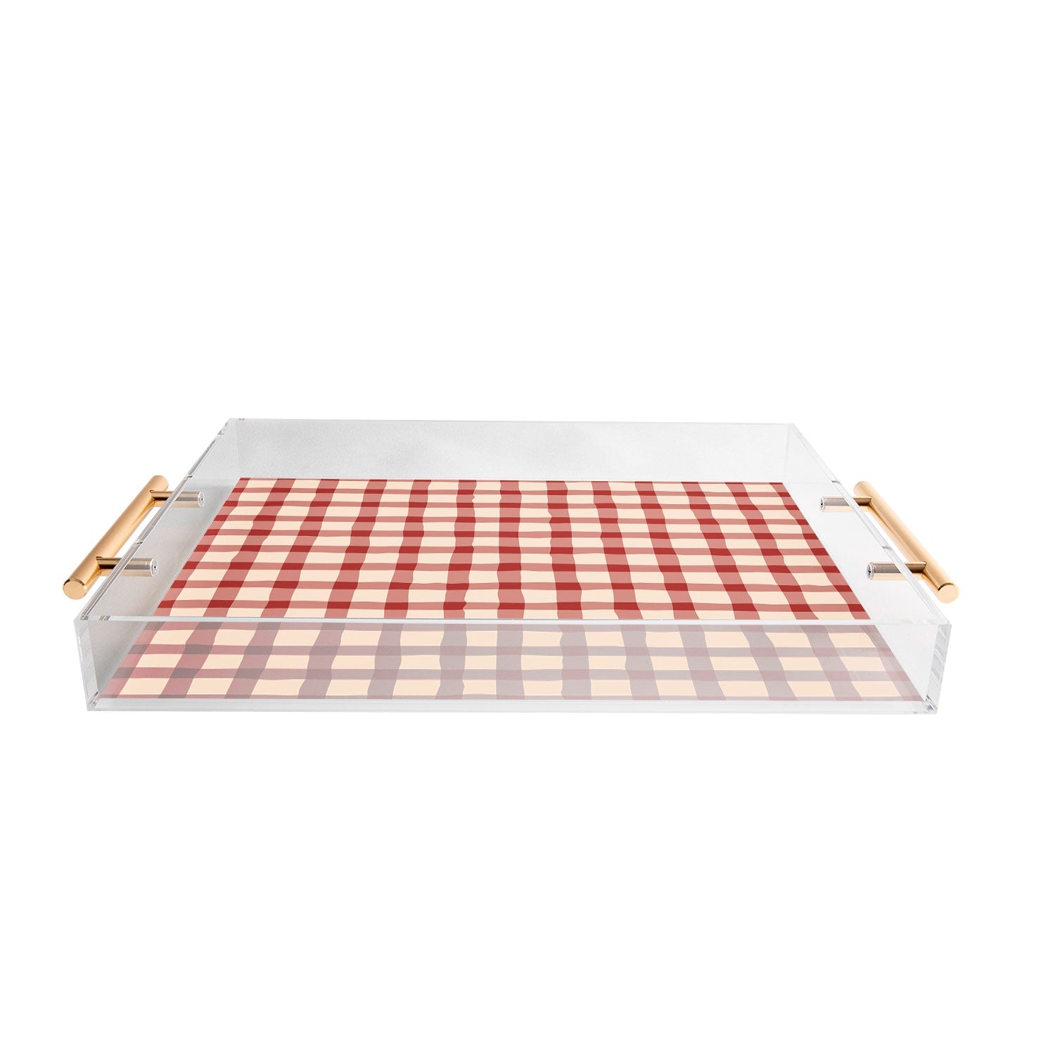 Mirimo Organic Gingham Red Acrylic Tray