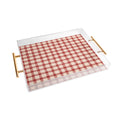 Mirimo Organic Gingham Red Acrylic Tray