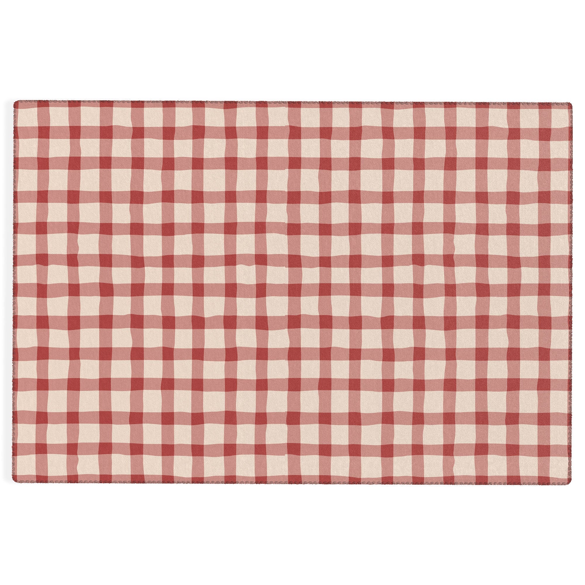 Mirimo Organic Gingham Red Outdoor Rug