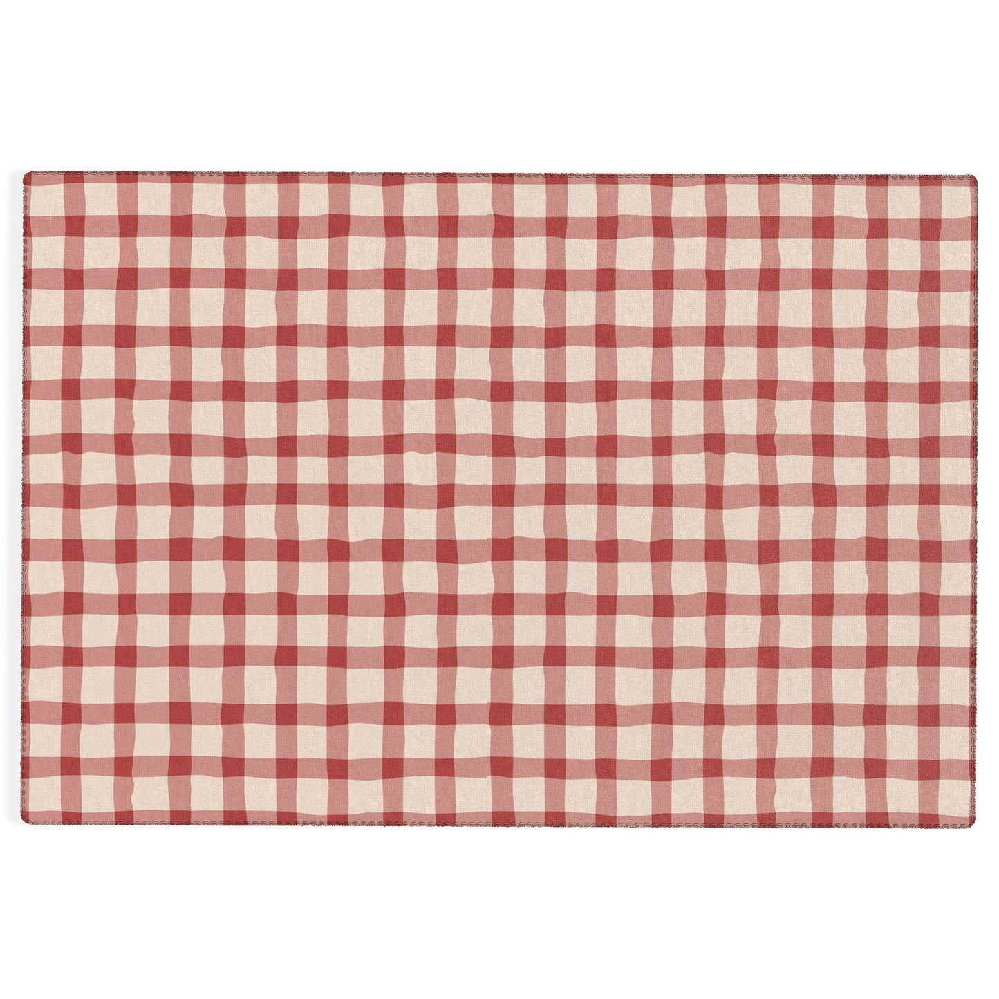Mirimo Organic Gingham Red Outdoor Rug