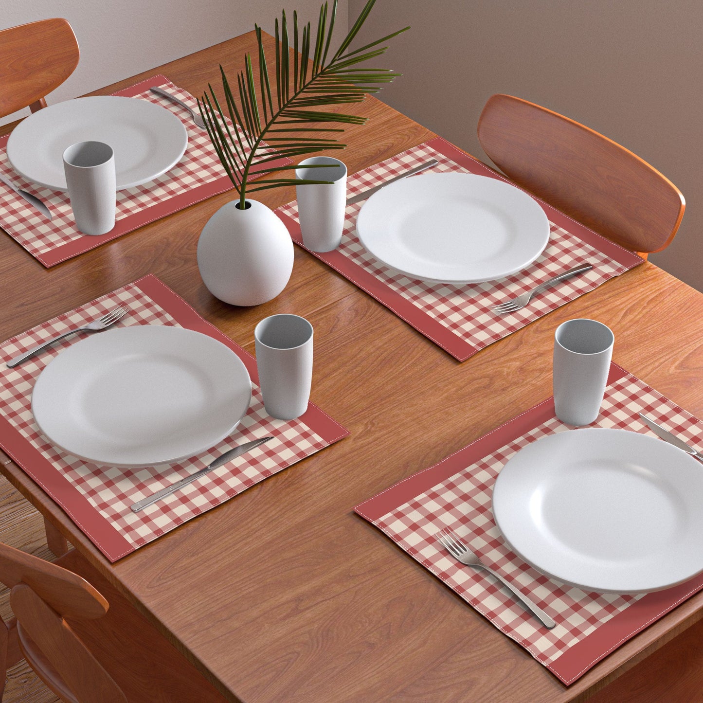Mirimo Organic Gingham Red Placemat