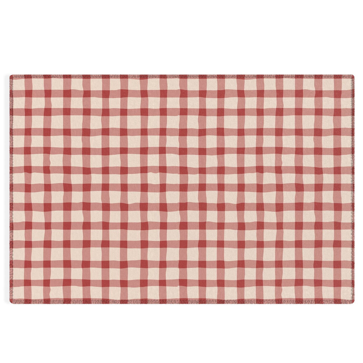 Mirimo Organic Gingham Red Outdoor Rug