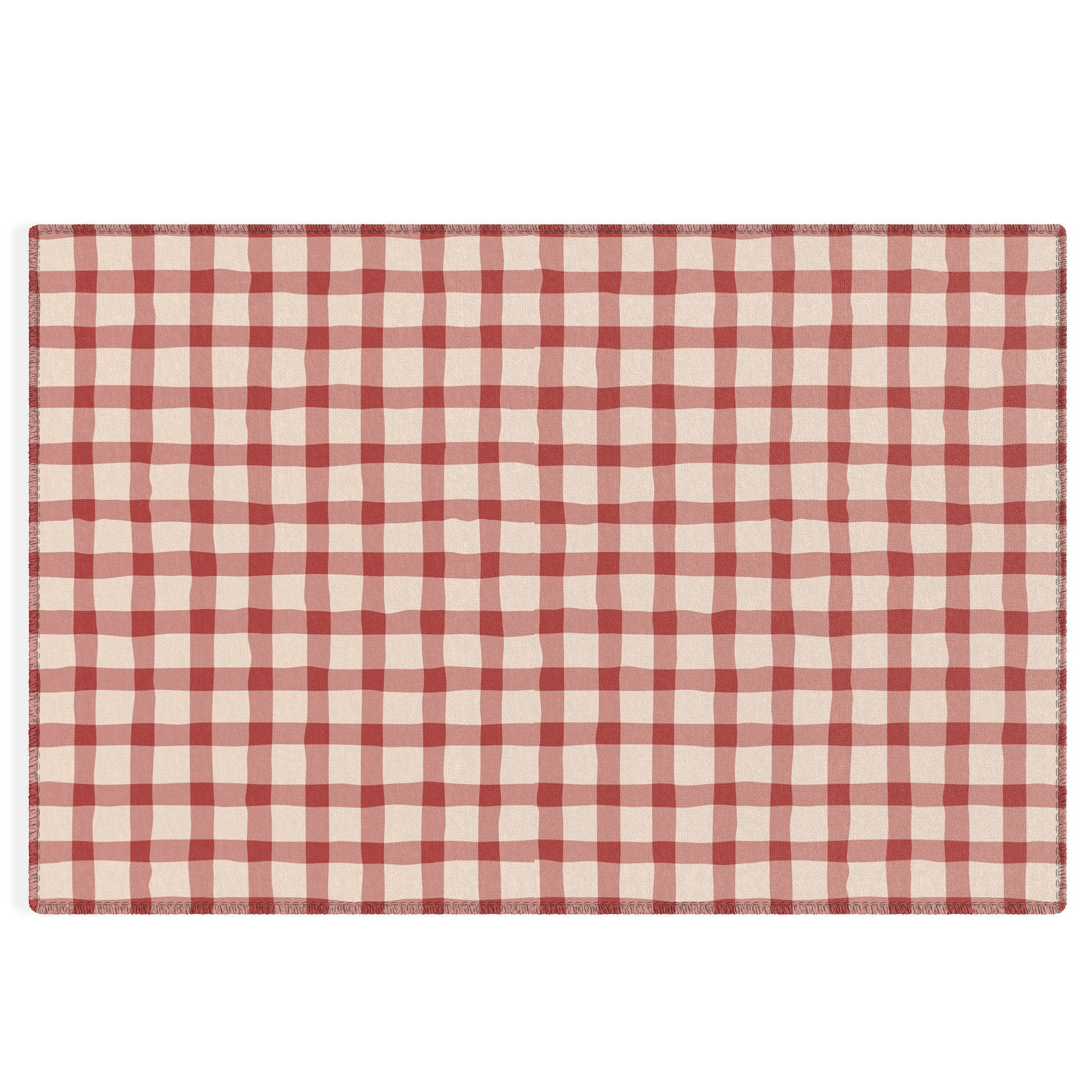 Mirimo Organic Gingham Red Outdoor Rug