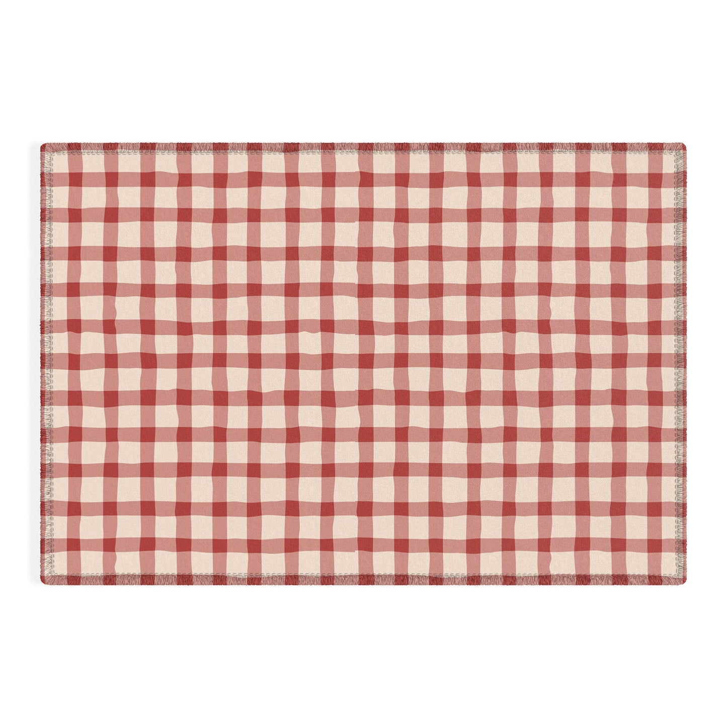 Mirimo Organic Gingham Red Outdoor Rug