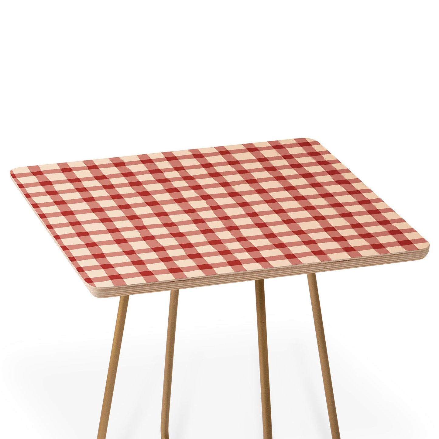 Mirimo Organic Gingham Red Side Table