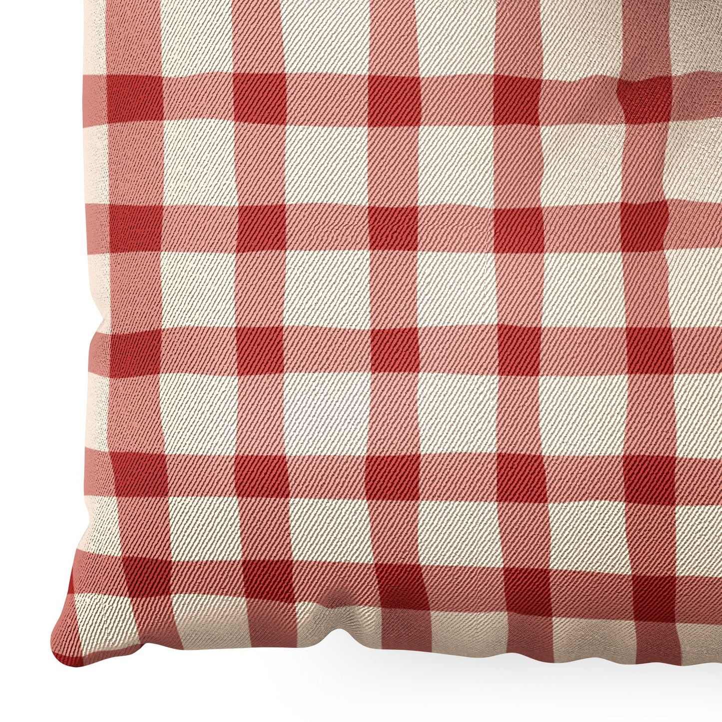 Mirimo Organic Gingham Red Floor Pillow Square