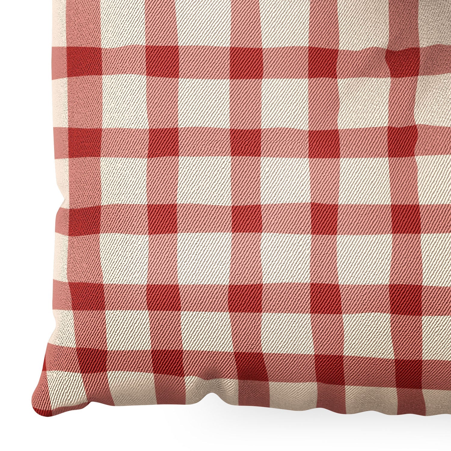 Mirimo Organic Gingham Red Floor Pillow Square