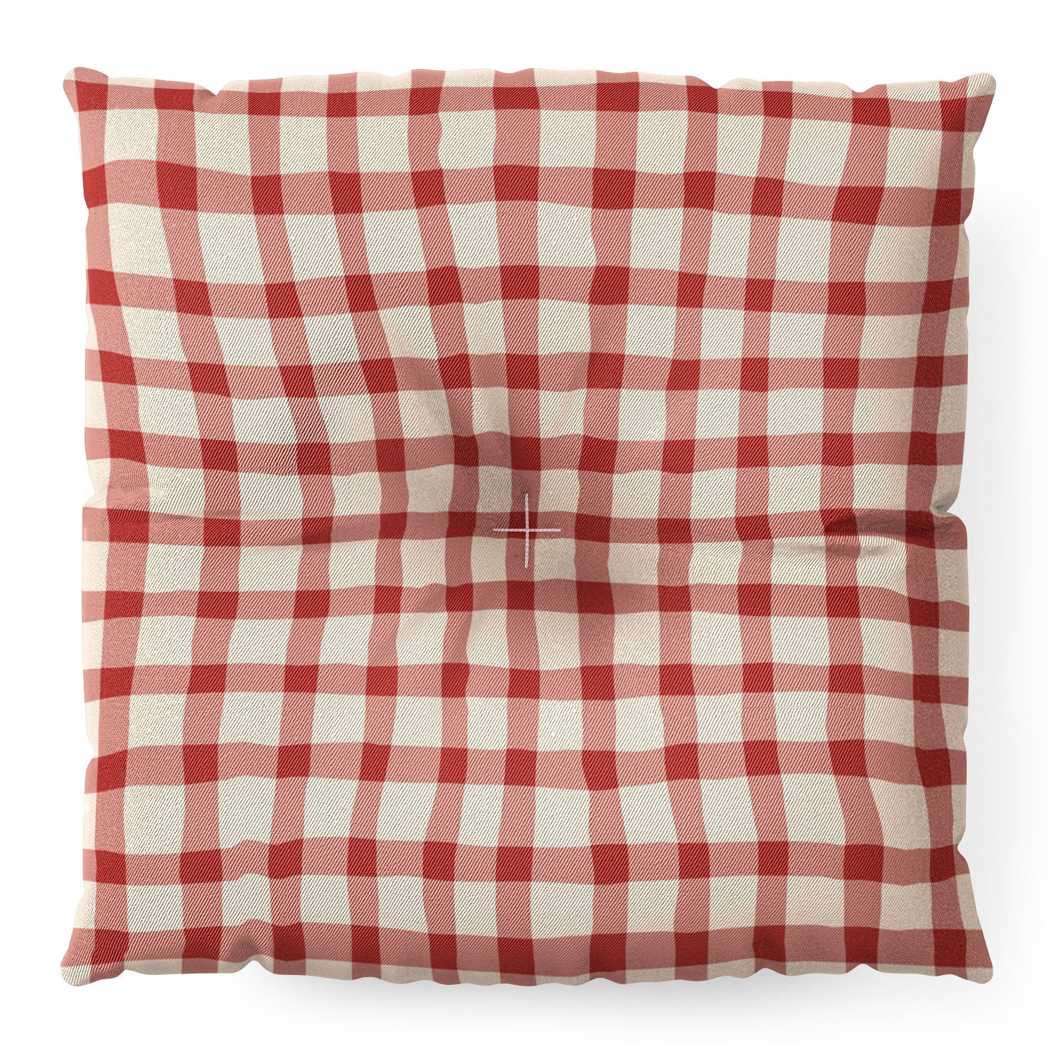 Mirimo Organic Gingham Red Floor Pillow Square