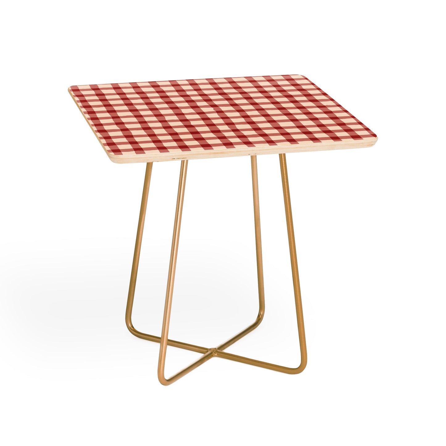 Mirimo Organic Gingham Red Side Table