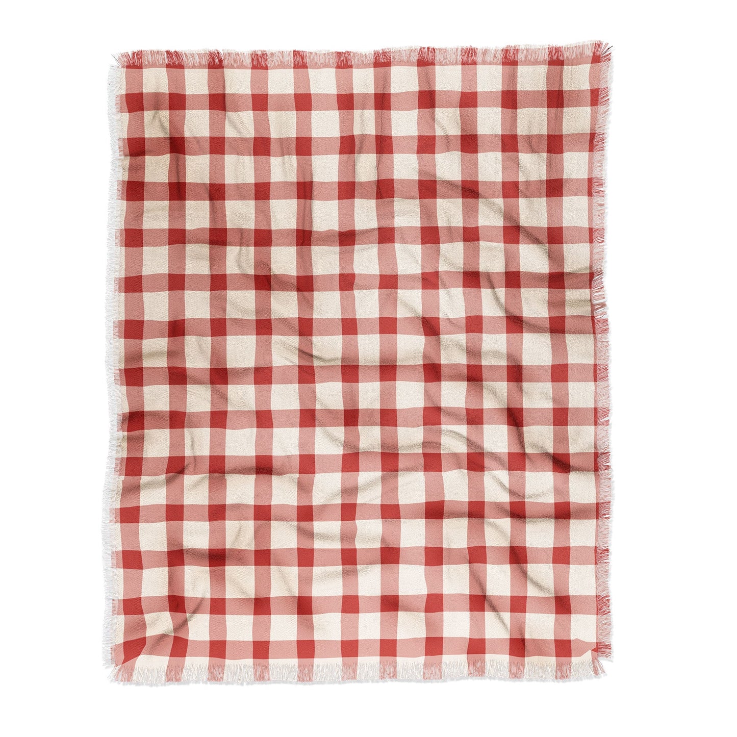 Mirimo Organic Gingham Red Throw Blanket