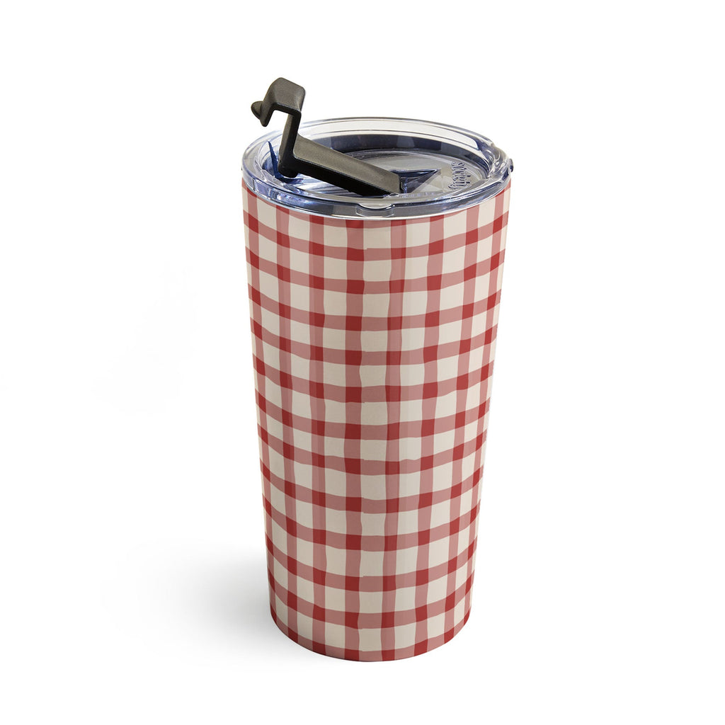 Mirimo Organic Gingham Red Travel Mug