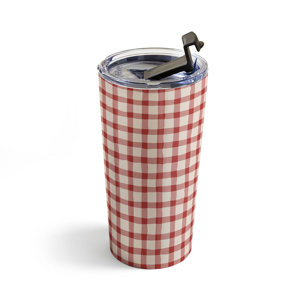 Mirimo Organic Gingham Red Travel Mug