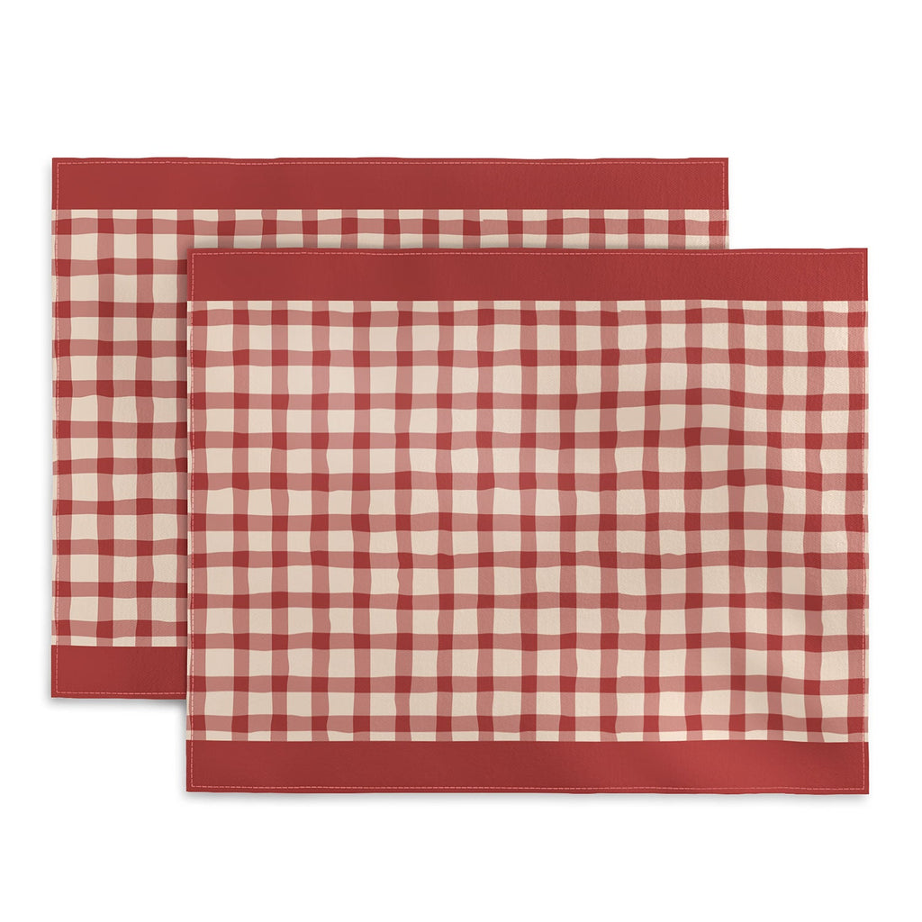 Mirimo Organic Gingham Red Placemat