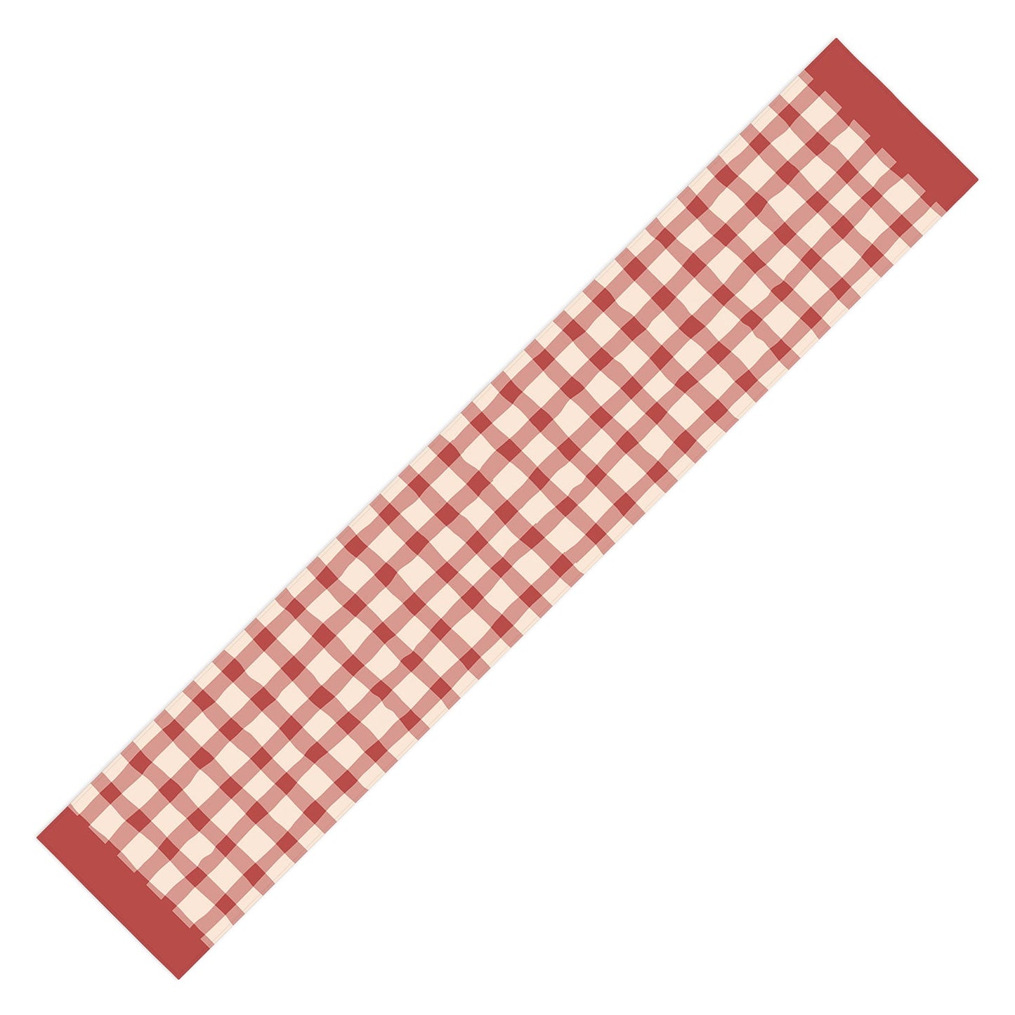 Mirimo Organic Gingham Red Table Runner