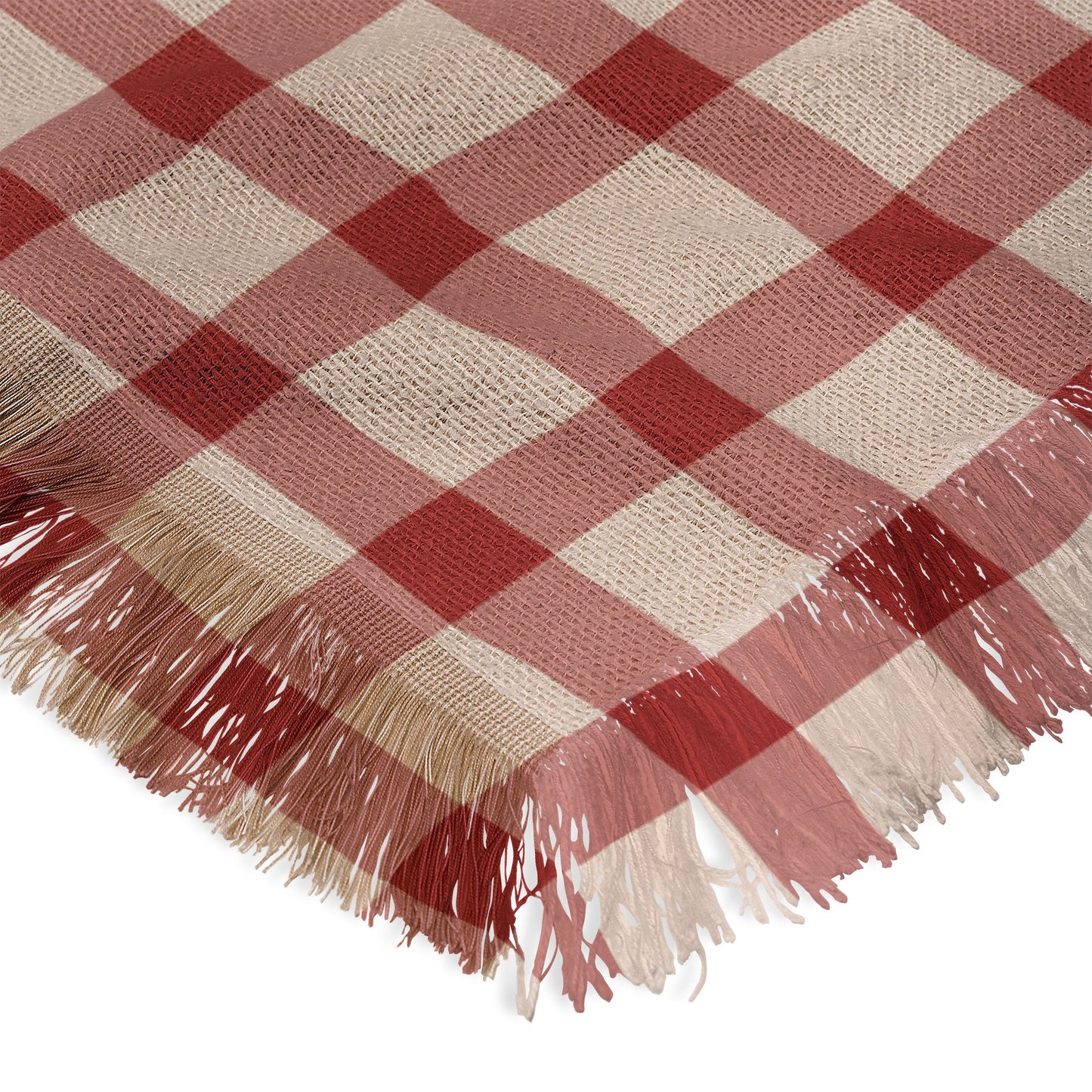 Mirimo Organic Gingham Red Throw Blanket