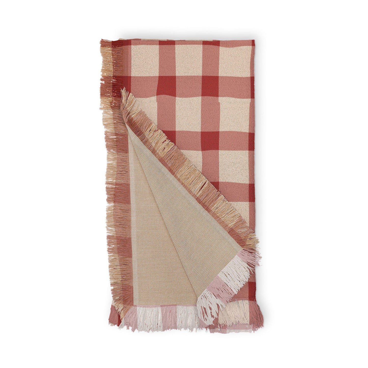 Mirimo Organic Gingham Red Throw Blanket