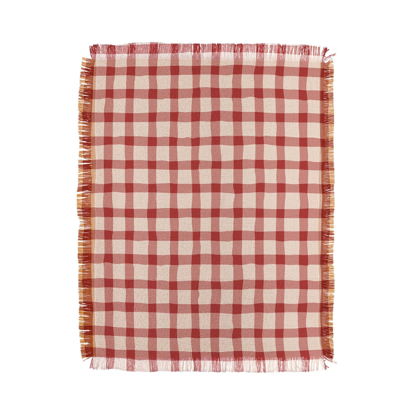 Mirimo Organic Gingham Red Throw Blanket