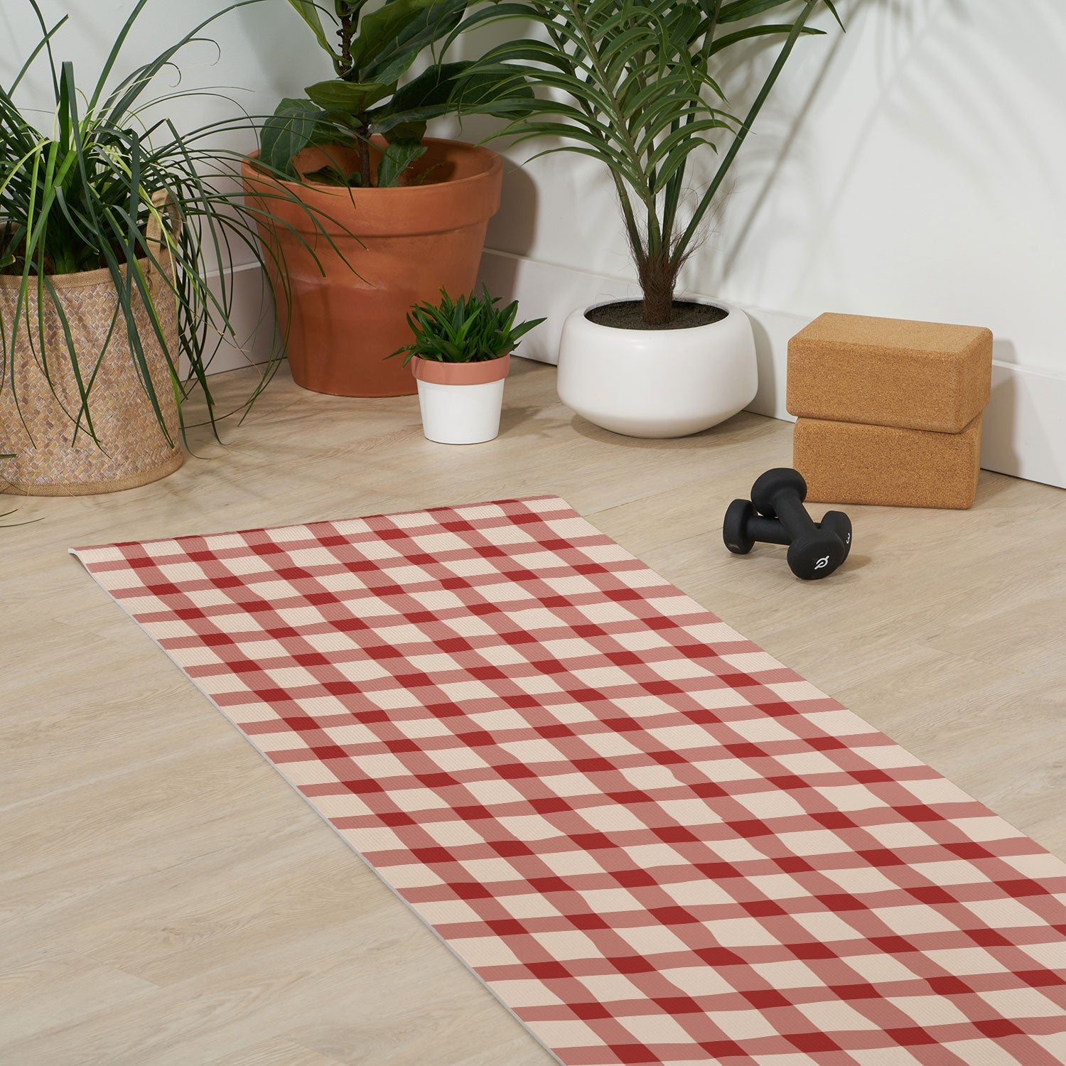 Mirimo Organic Gingham Red Yoga Mat
