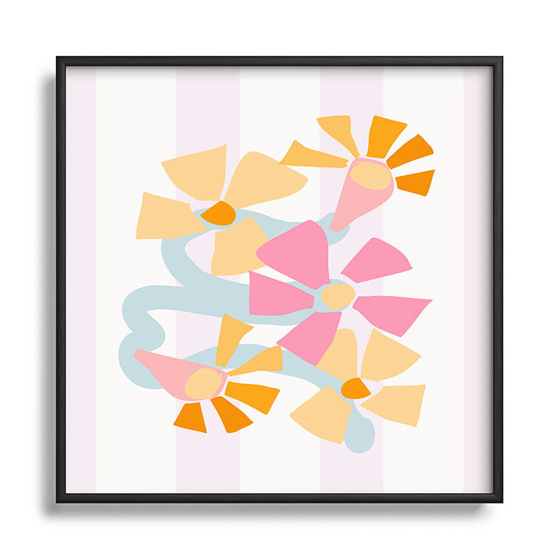 Mirimo Pastel Bunch Square Metal Framed Art Print