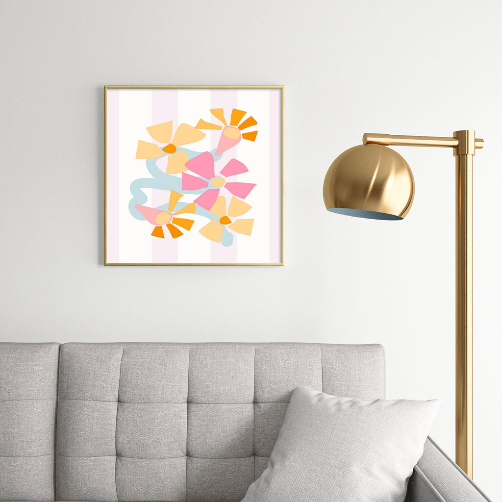 Mirimo Pastel Bunch Square Metal Framed Art Print