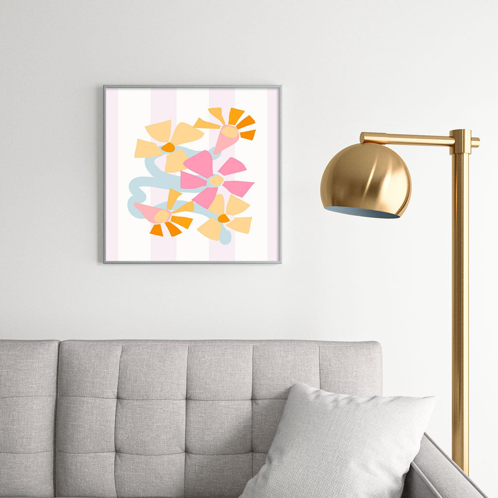 Mirimo Pastel Bunch Square Metal Framed Art Print