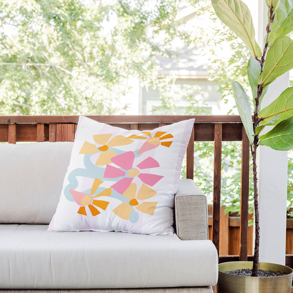 Mirimo Pastel Bunch Outdoor Throw Pillow