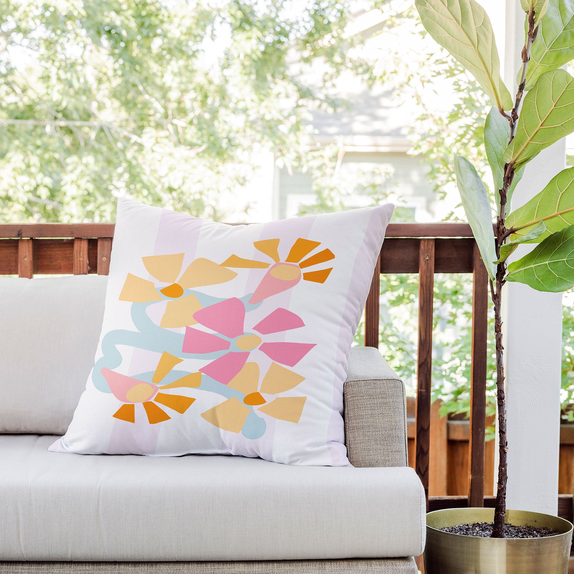 Mirimo Pastel Bunch Outdoor Throw Pillow