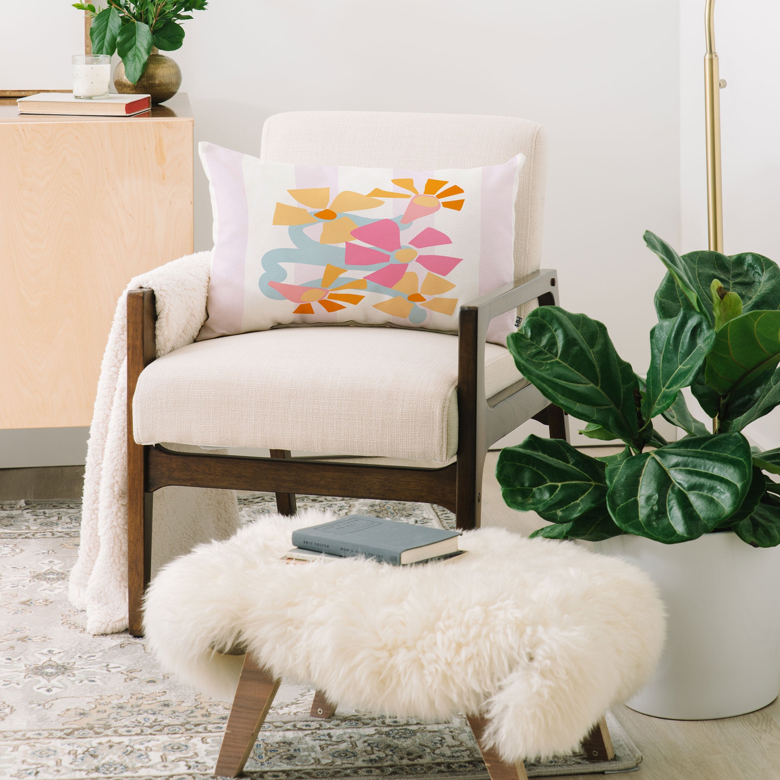 Mirimo Pastel Bunch Oblong Throw Pillow