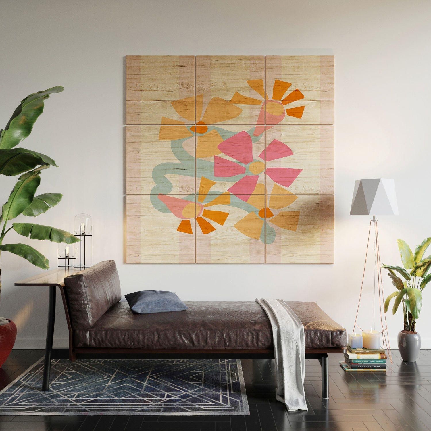 Mirimo Pastel Bunch Wood Wall Mural