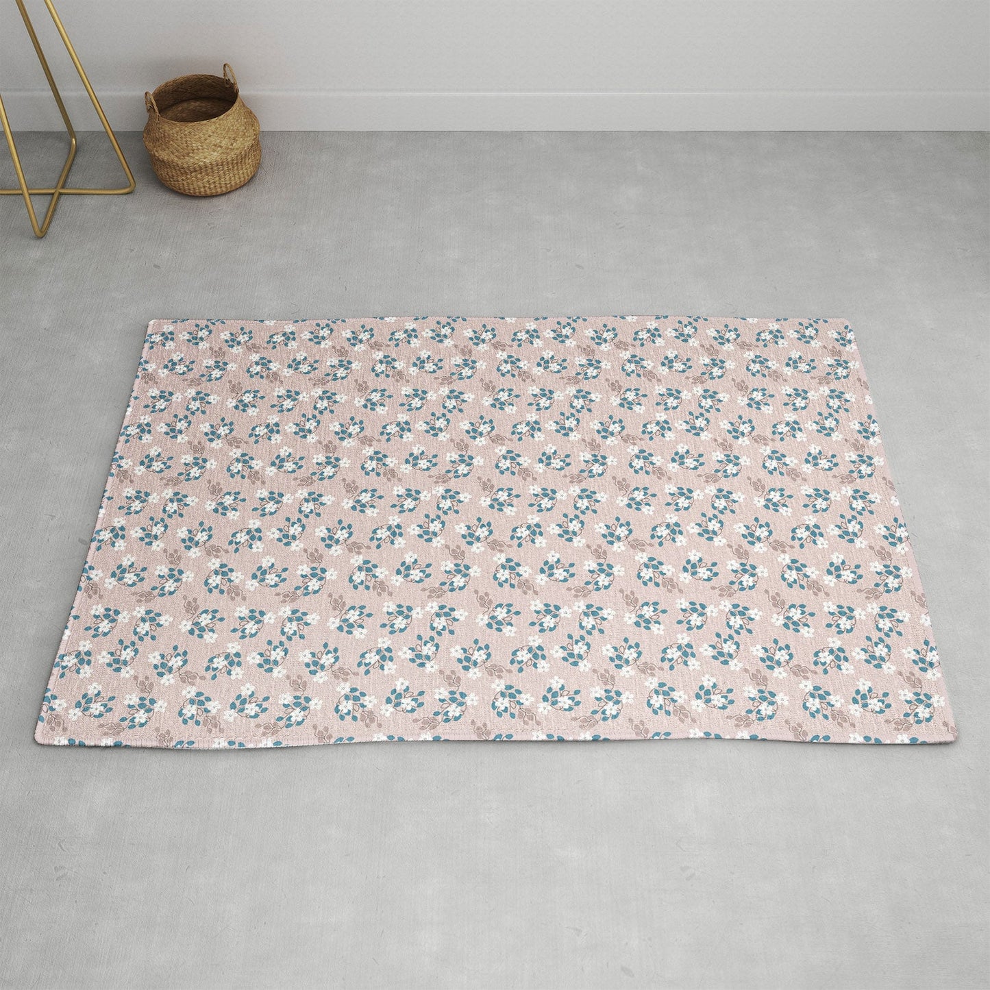 Mirimo Tiny White Flowers Area Rug