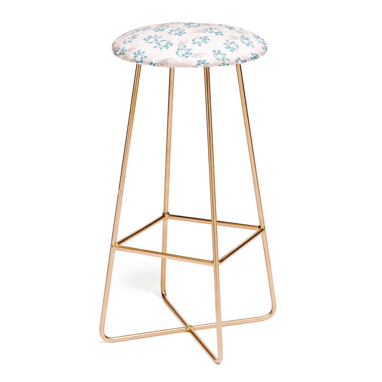 Mirimo Tiny White Flowers Bar Stool