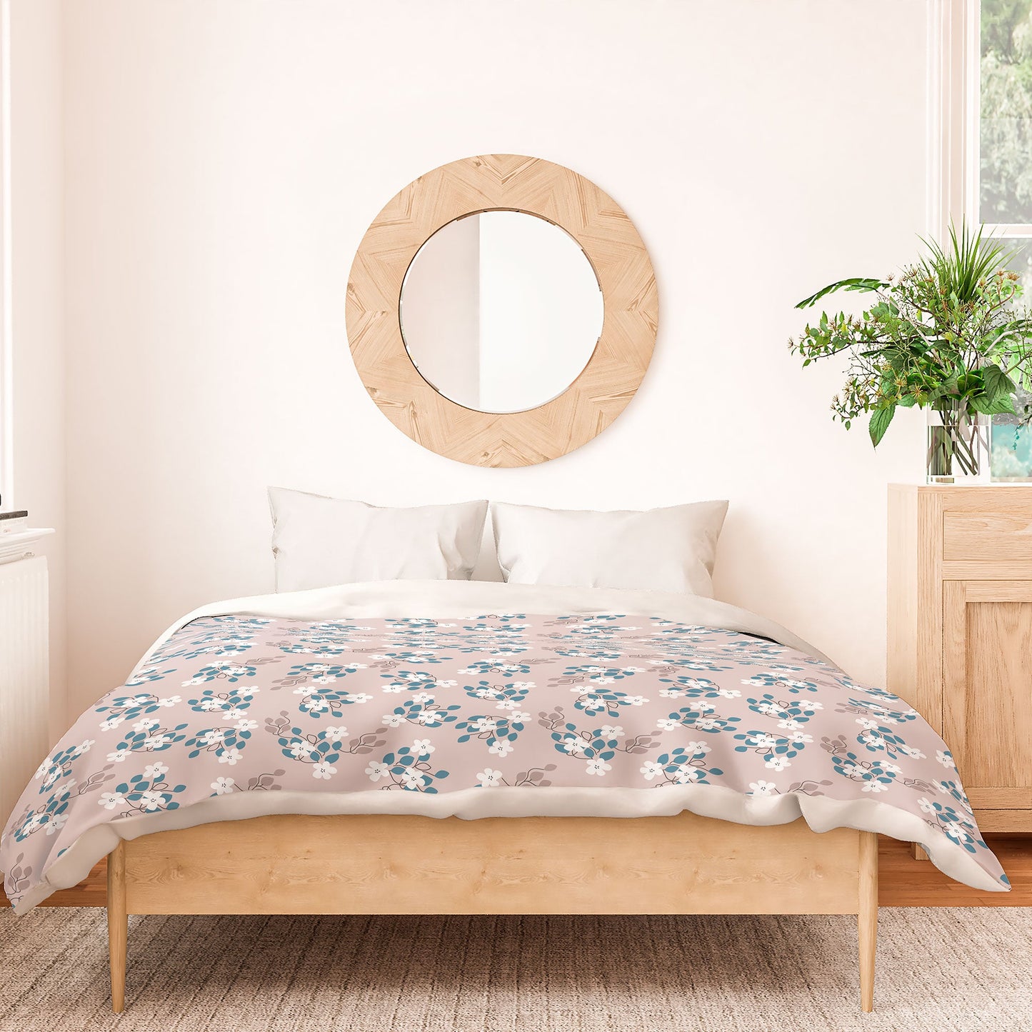 Mirimo Tiny White Flowers Duvet Cover