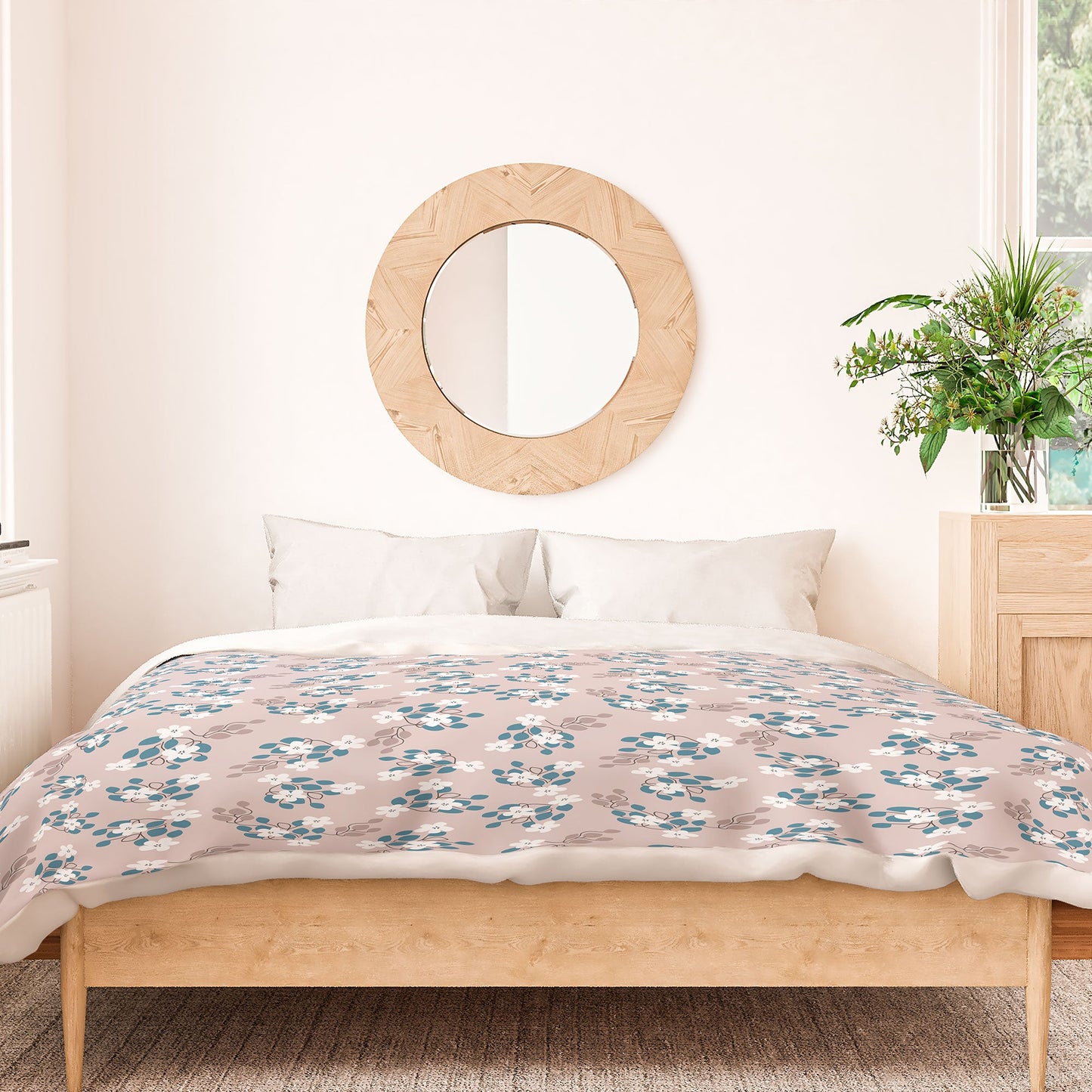 Mirimo Tiny White Flowers Duvet Cover