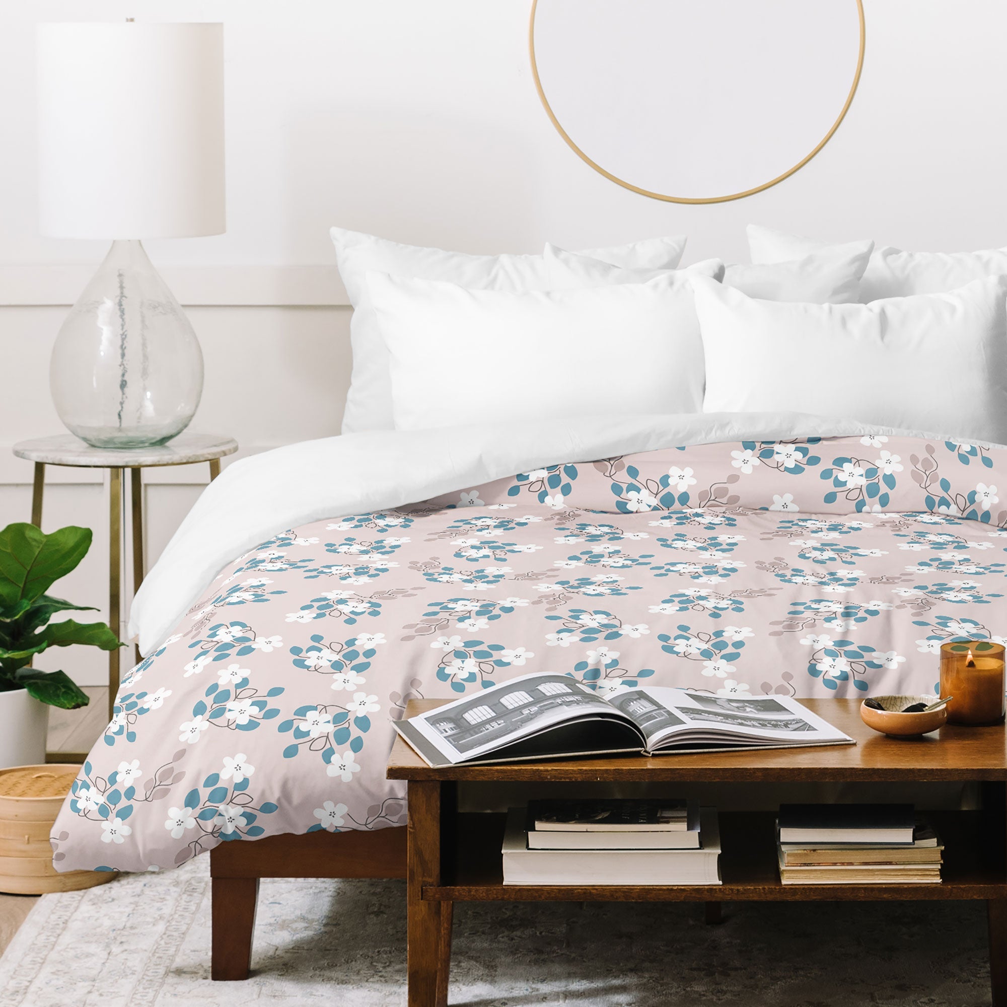 Mirimo Tiny White Flowers Duvet Cover