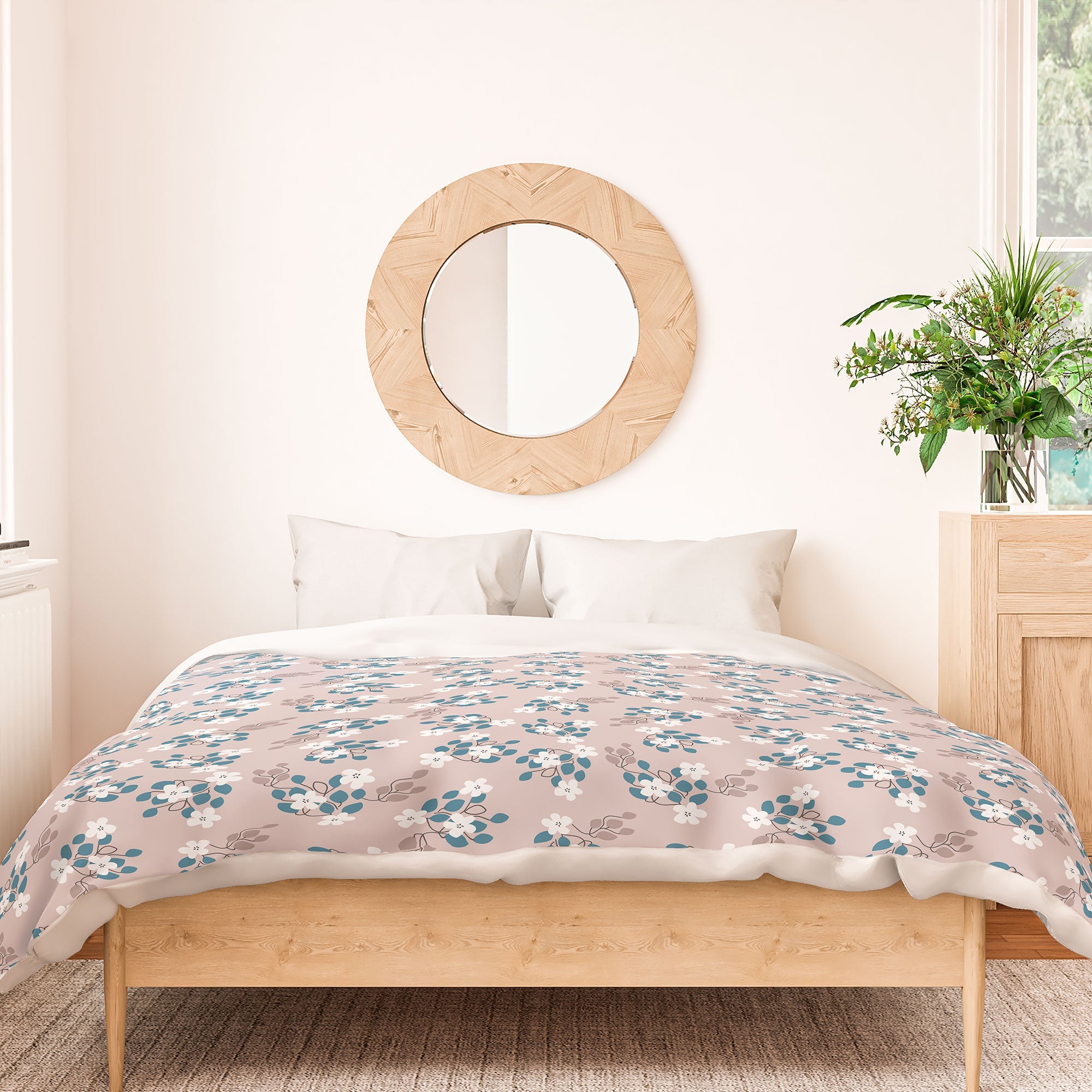 Mirimo Tiny White Flowers Duvet Cover