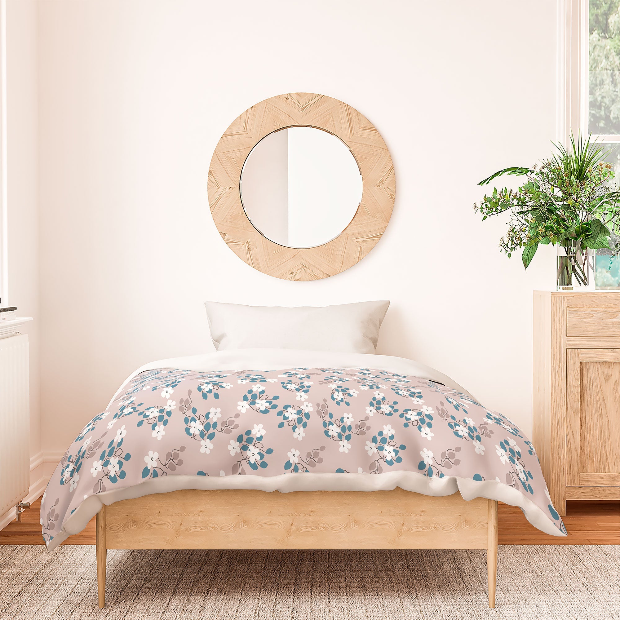 Mirimo Tiny White Flowers Duvet Cover