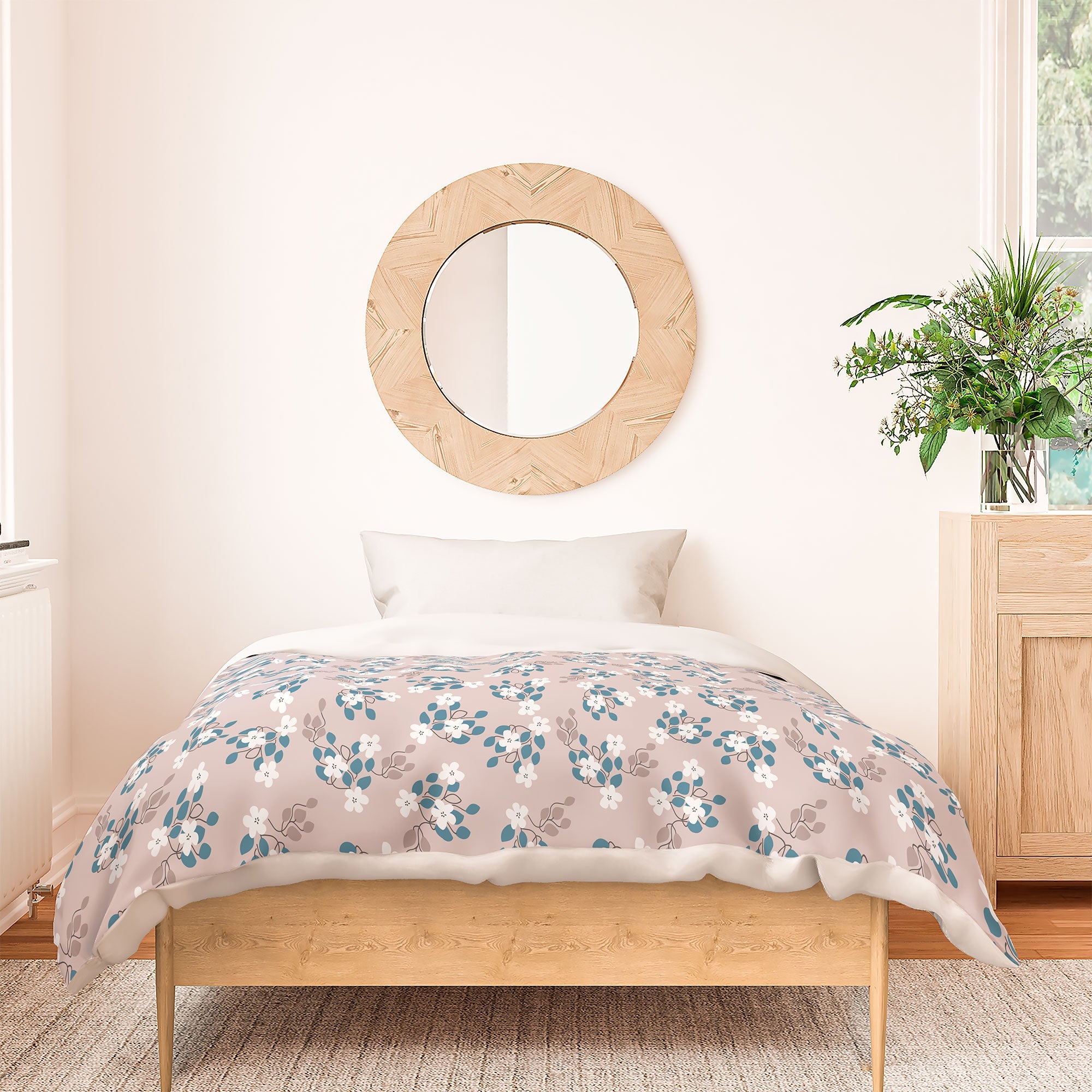 Mirimo Tiny White Flowers Duvet Cover