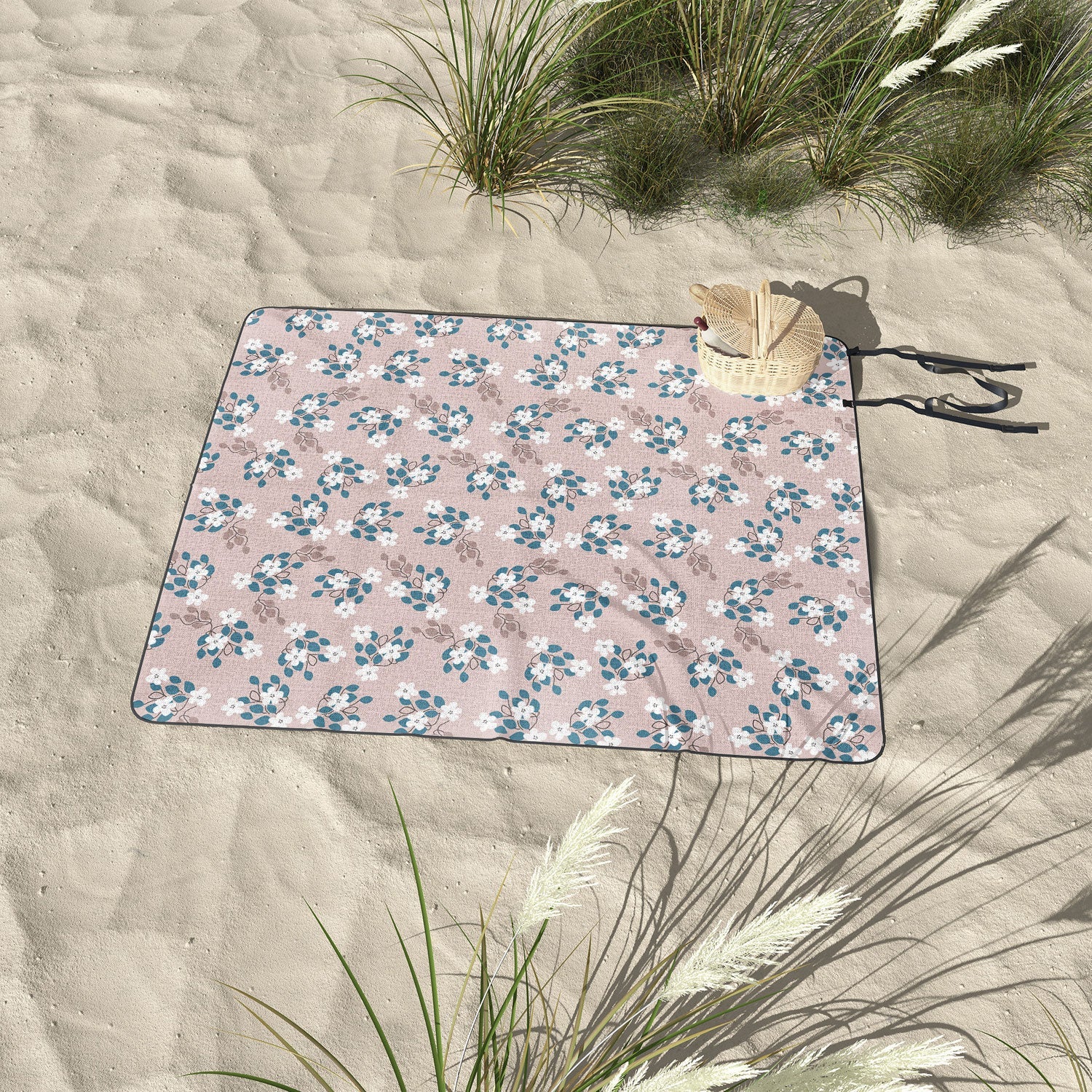 Mirimo Tiny White Flowers Picnic Blanket