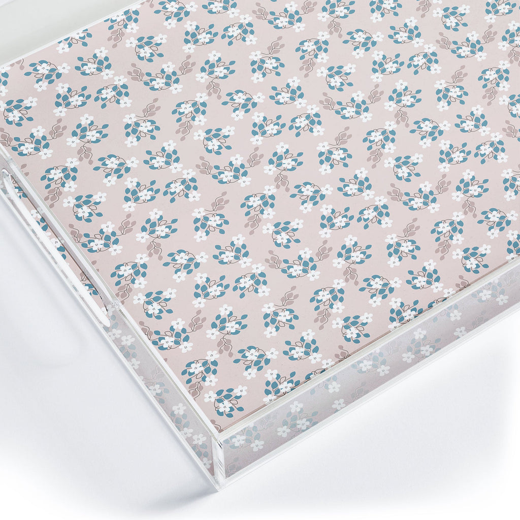 Mirimo Tiny White Flowers Acrylic Tray