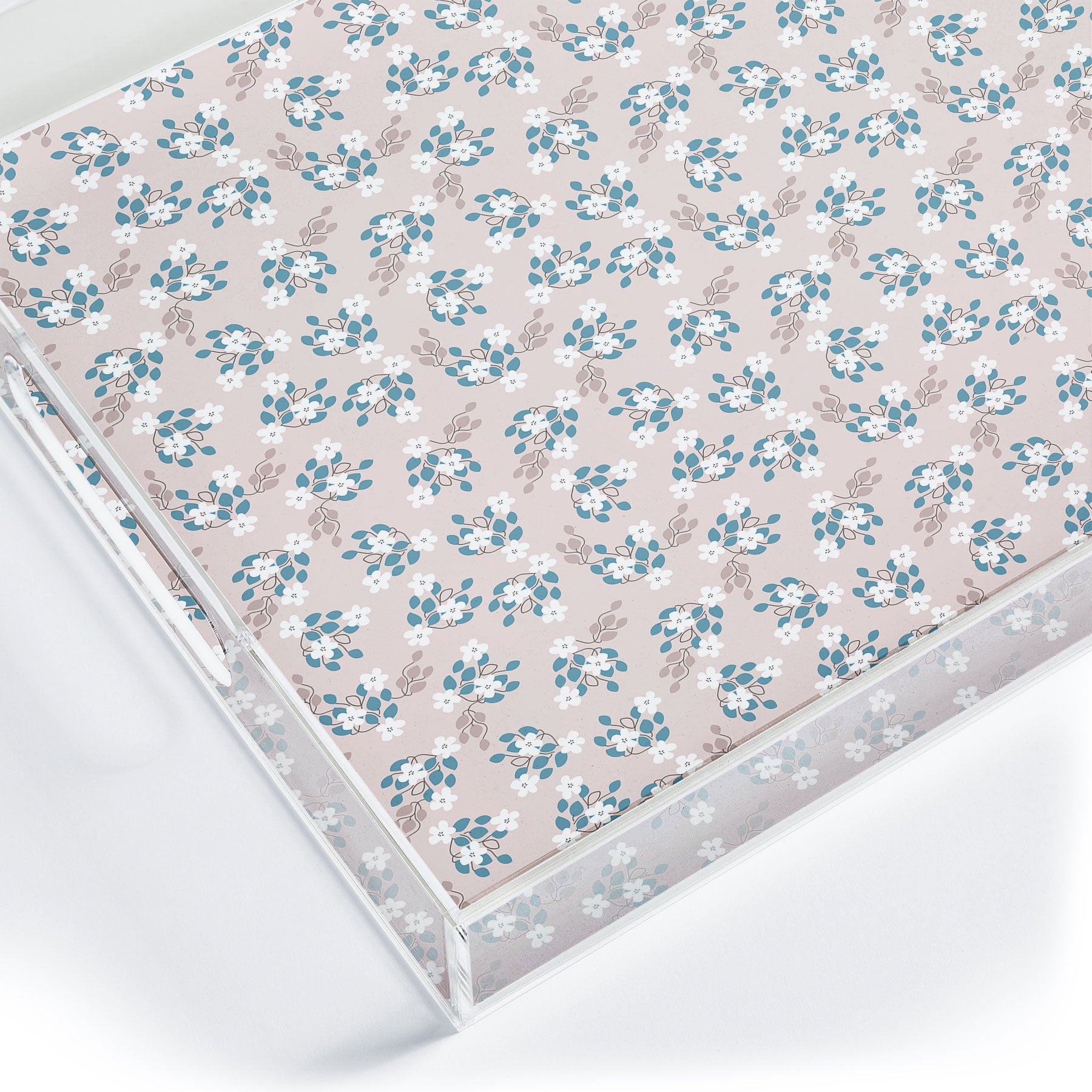 Mirimo Tiny White Flowers Acrylic Tray