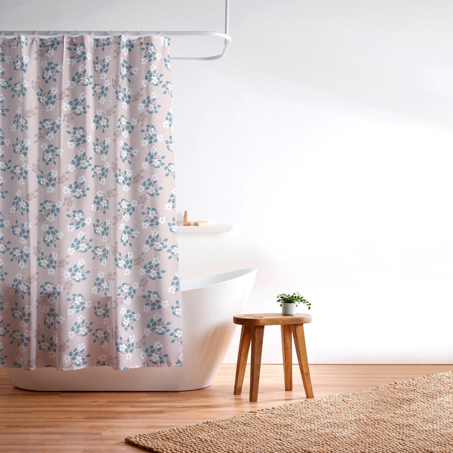 Mirimo Tiny White Flowers Shower Curtain