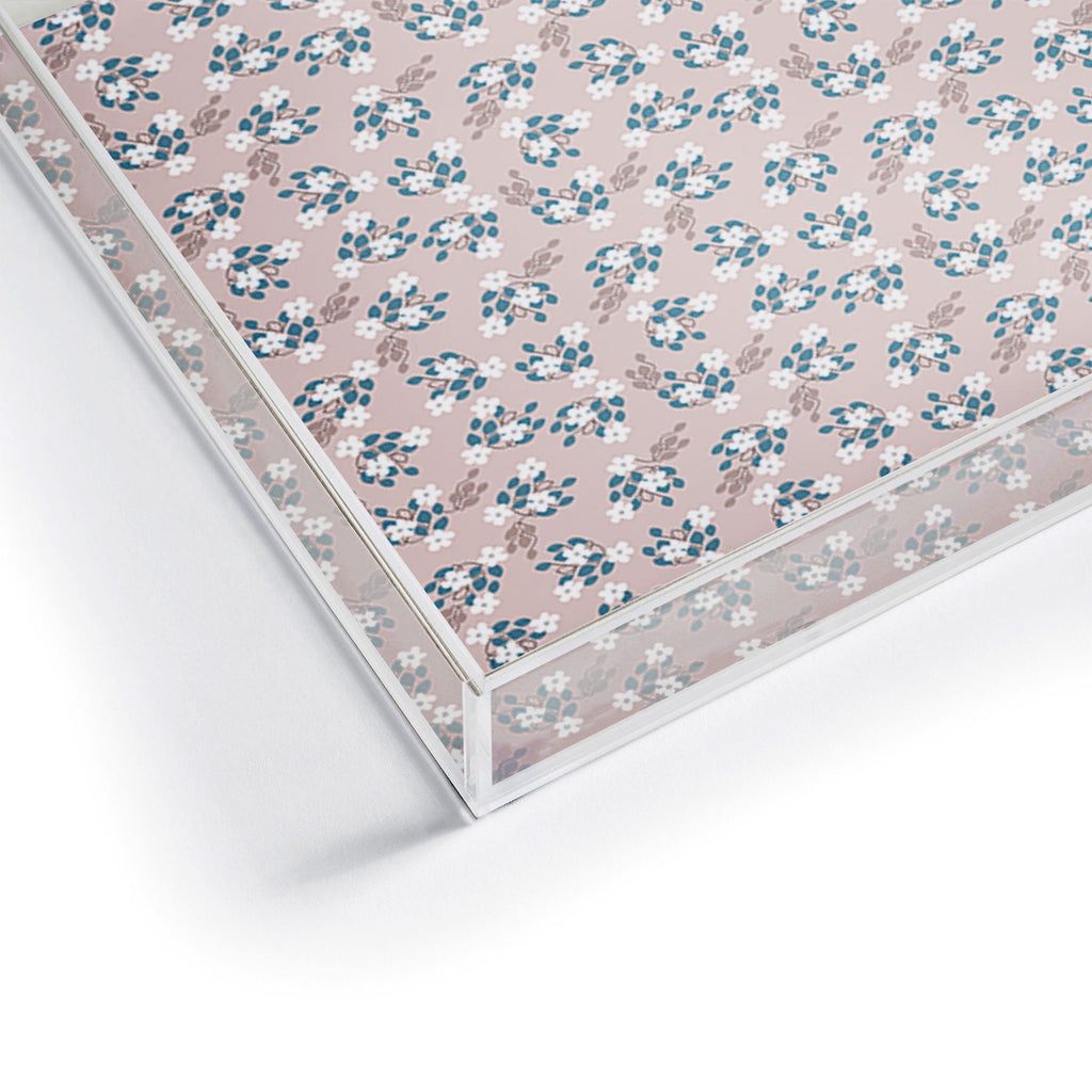 Mirimo Tiny White Flowers Acrylic Tray