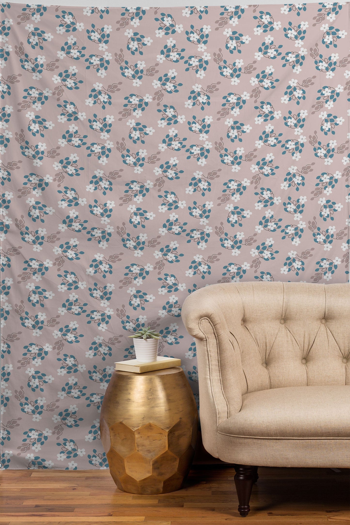 Mirimo Tiny White Flowers Tapestry