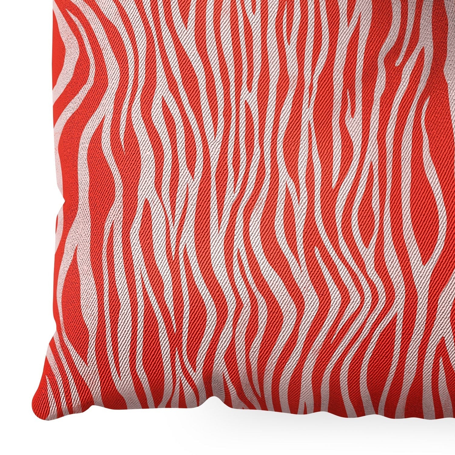 Avenie BR Red Zebra Stripe Floor Pillow Square