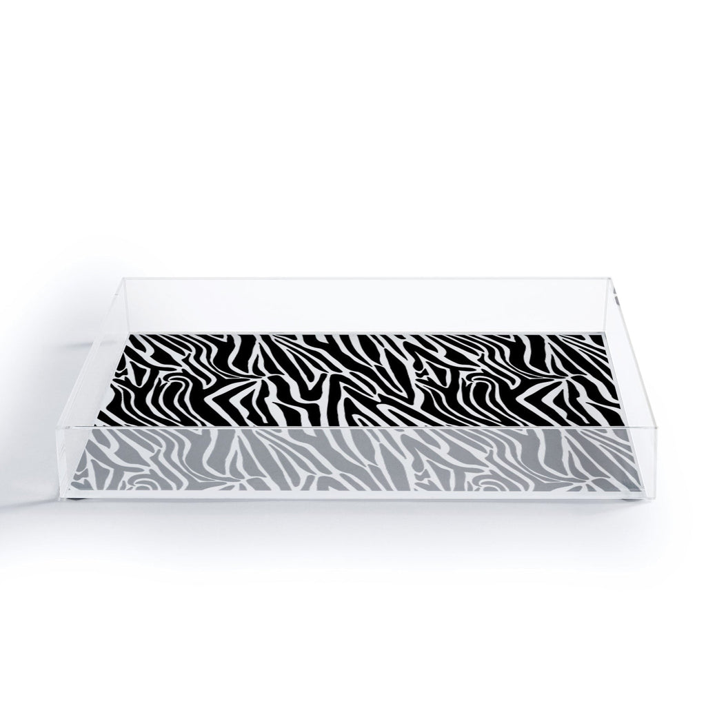 Jennifer Labre Wild Zebra Acrylic Tray