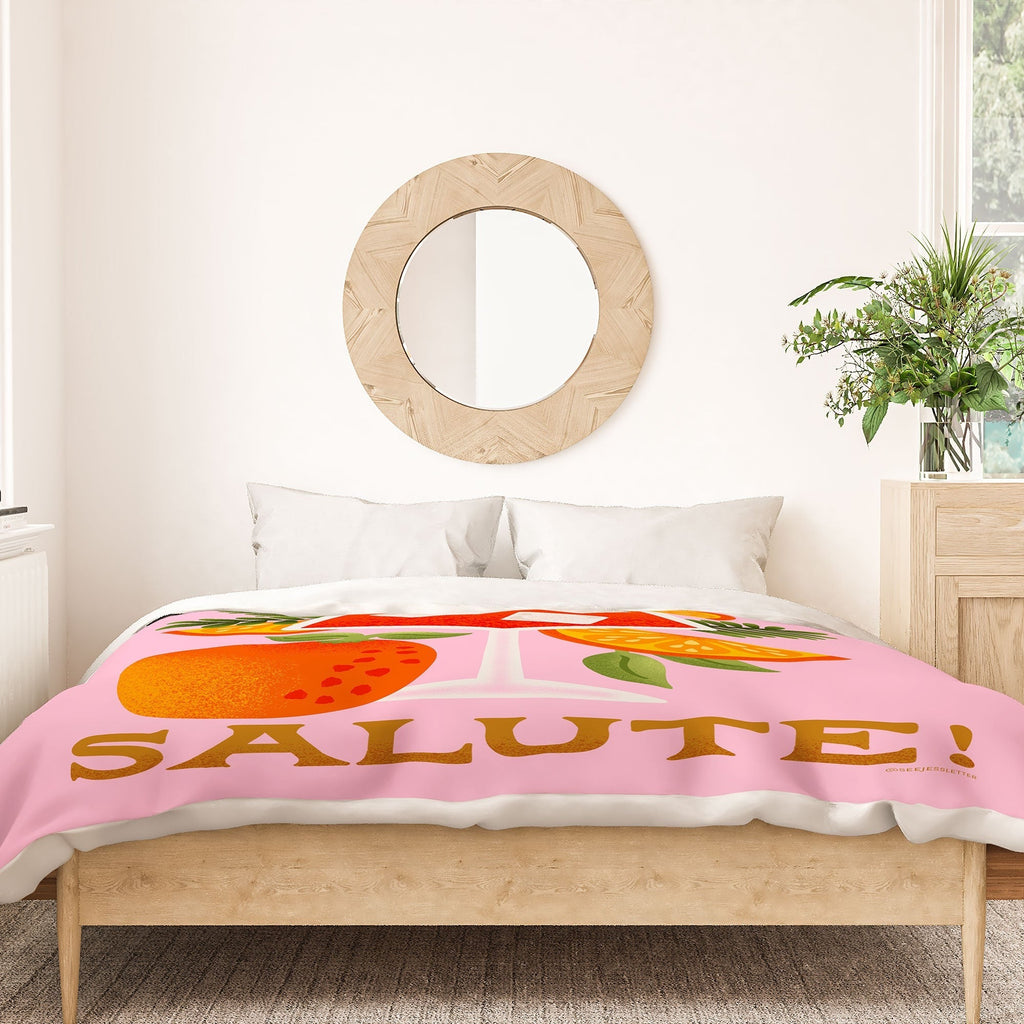 Jessica Molina Orange Spritz Duvet Cover