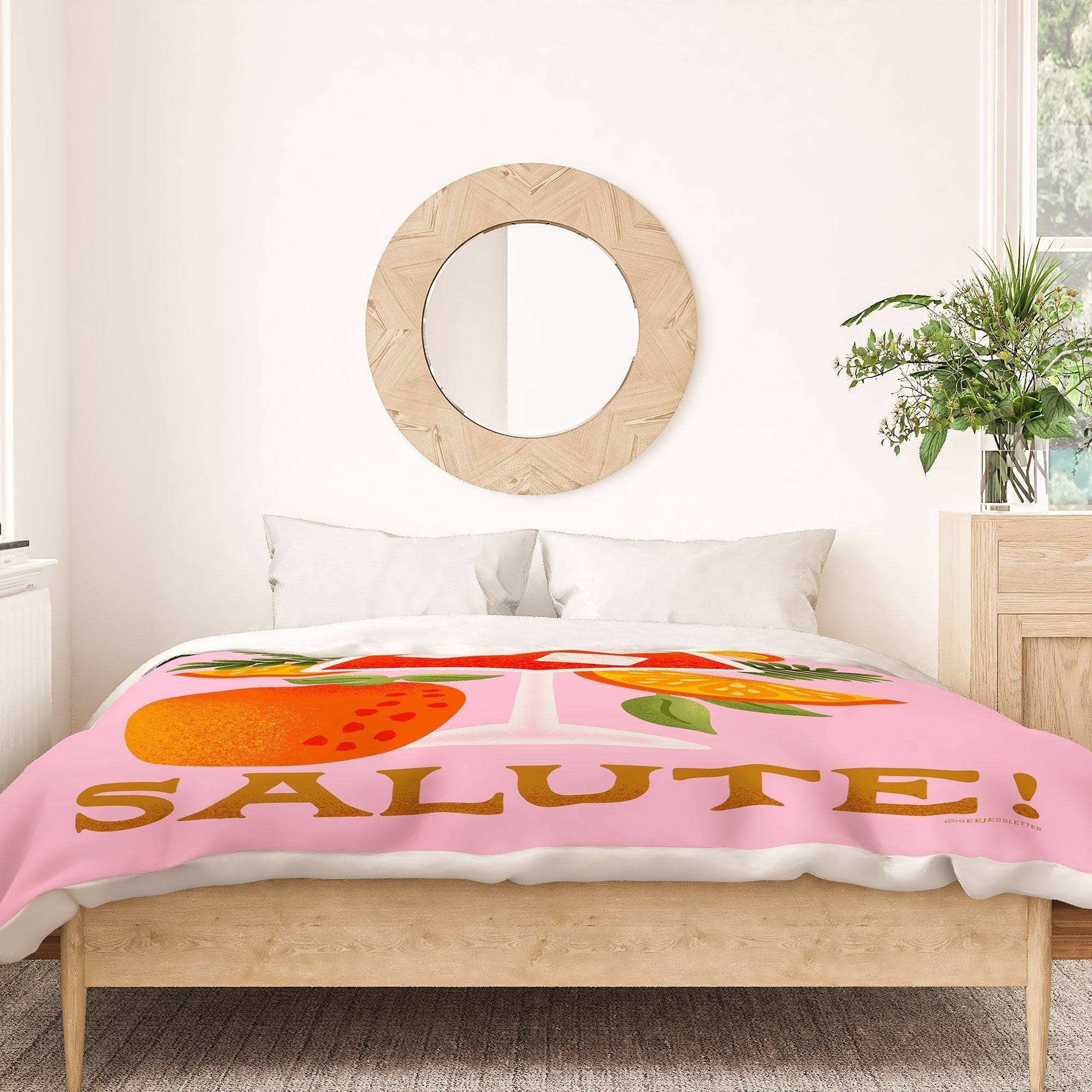 Jessica Molina Orange Spritz Duvet Cover
